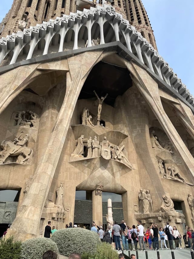 Outside La Sagrada Familia