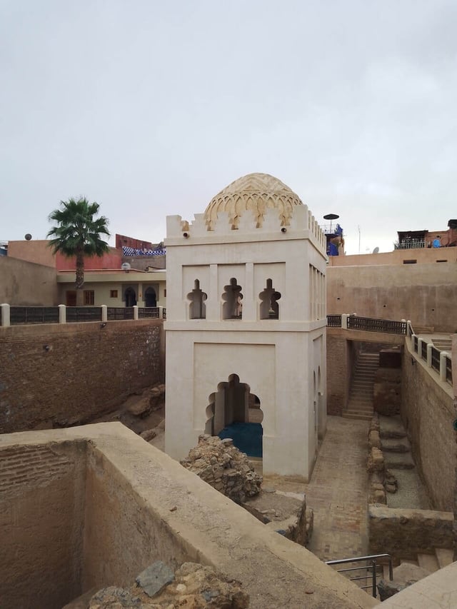 Checking out the Almoravid Koubba, one of the oldest buildings in Marrakesh