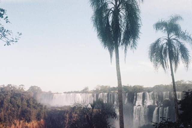 A Scene from Iguazu Falls from a Film Camera