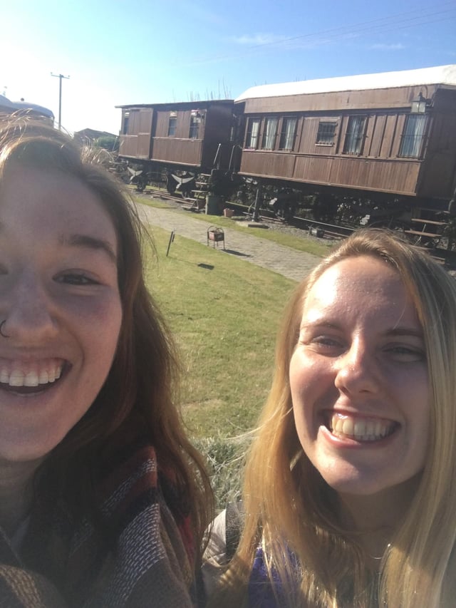 At the Transit Museum in Uruguay with Megan
