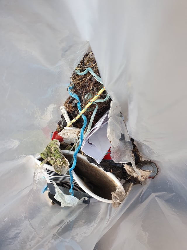 Trash Collected during Beach Clean with Clean Coasts