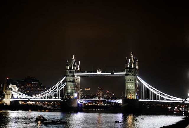 Tower Bridge by night, London