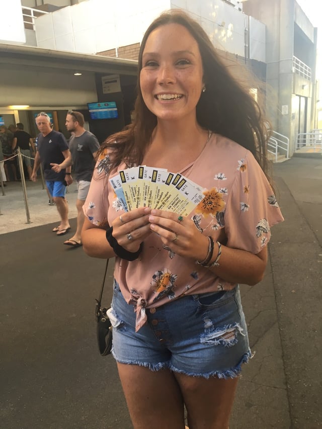 CAPAStudyAbroad_Sydney_Spring2018_From Kaitlin O'Brien - Kaitlin holding tickets