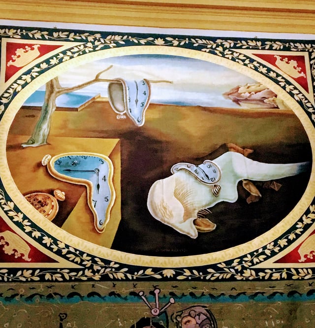 Salvador Dali clock painting