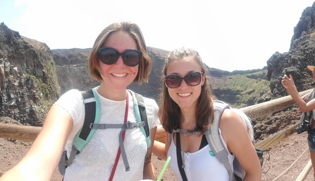 Kylie and I at the top of Mt. Vesuvius