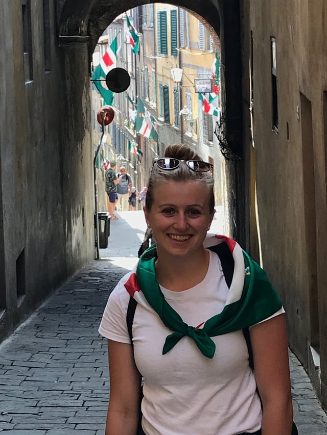 Hannah with a Neckerchief for Contrada della Oca in Siena