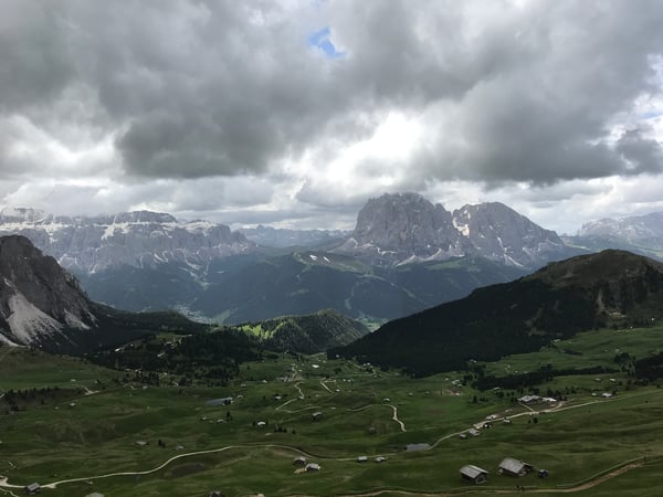 Top of Seceda in Ortisei with Views of Sella Ronda