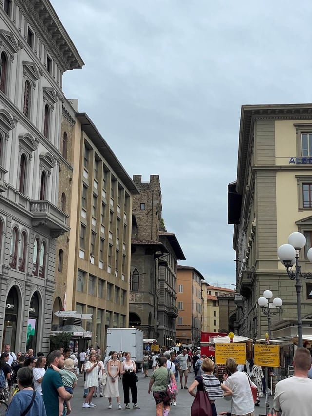 A view of Florence during the walking component of the Renaissance Art History course