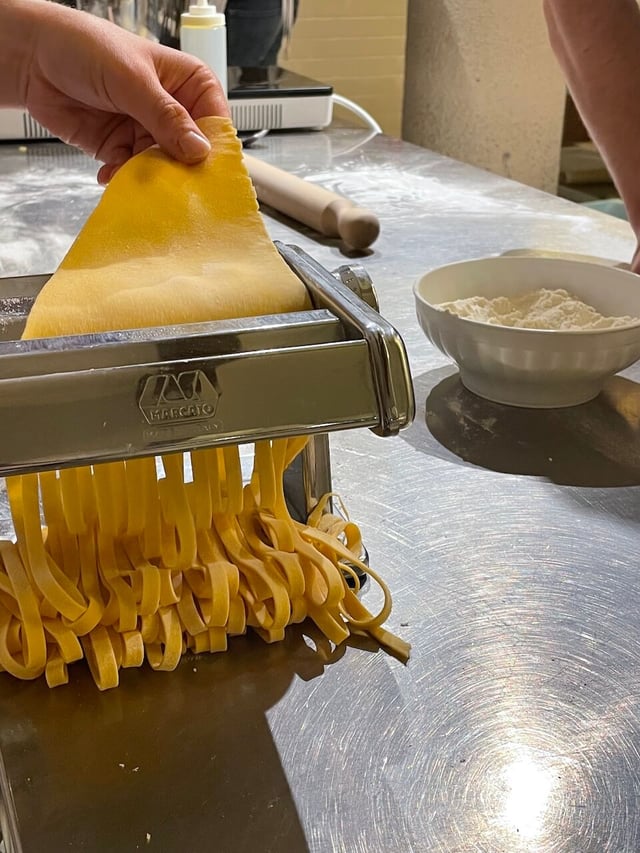 A pasta machine