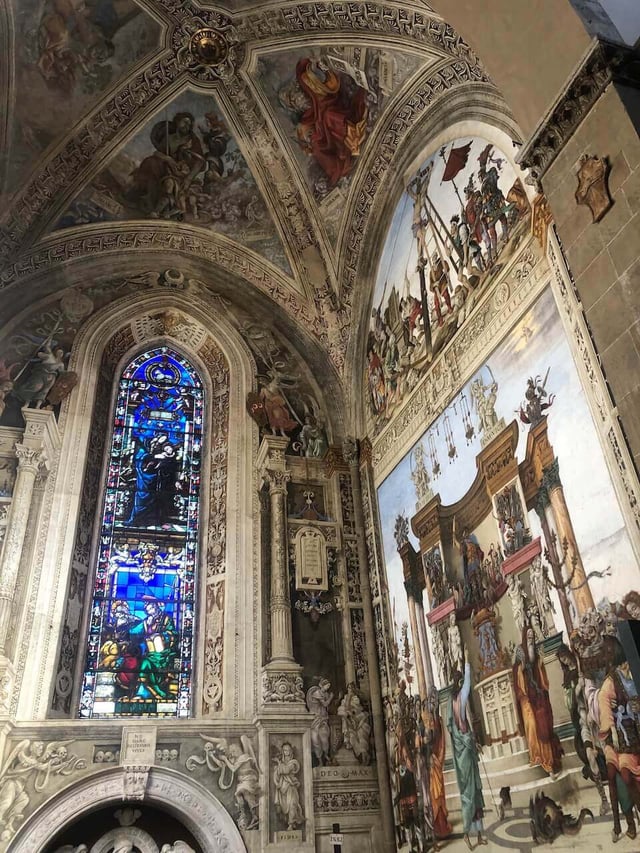 Fresco art in a Florentine church