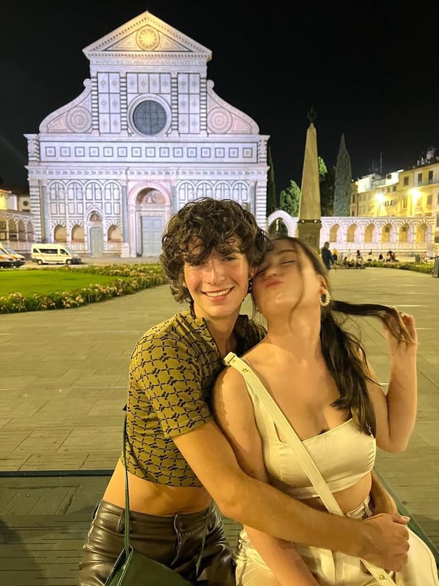 William and his best friend after the CAPA dinner in Florence