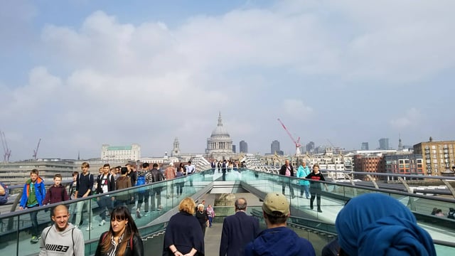 CAPAStudyAbroad_London_Fall2017_From Thaddeus Kaszuba - View of St. Paul's Cathedral from Suspended Bridge over Thames.jpg