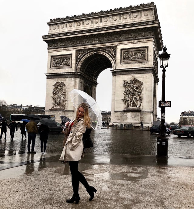 CAPAStudyAbroad_London_Spring2018_From Kelly Allen - At the Arc de Triomphe in Paris, France