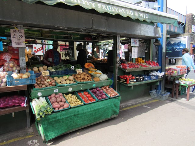 Produce Stand in Shepherd's Bush Market