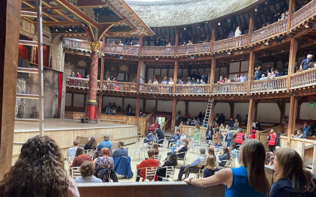 Inside view of Shakespeare’s Globe Theatre.