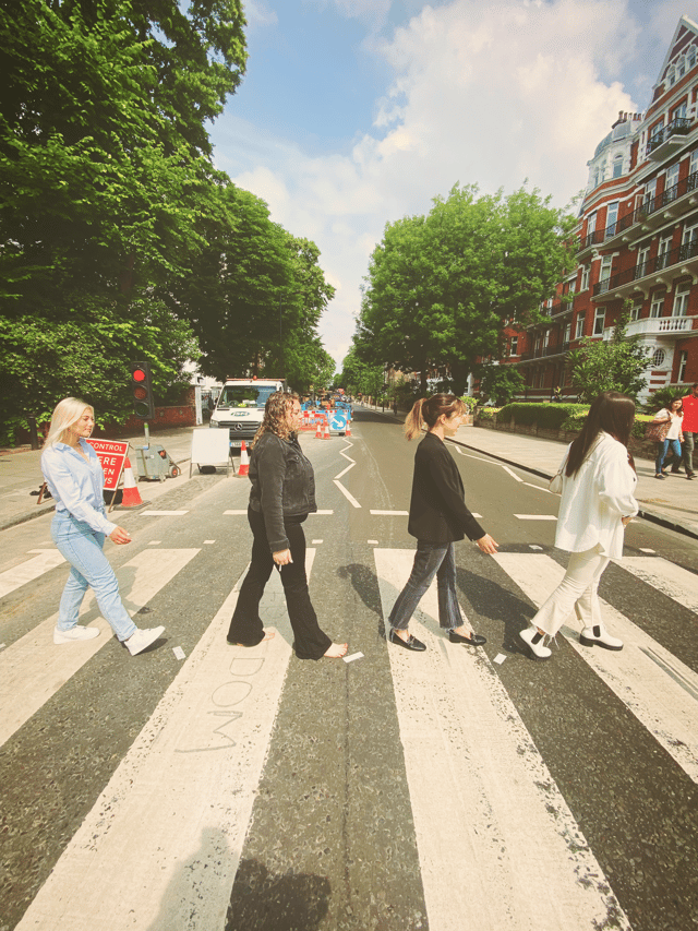 The crosswalk outside of Abbey Road Studios famously used for the cover of the Beatles 11th studio album released in 1969, ‘Abbey Road.’