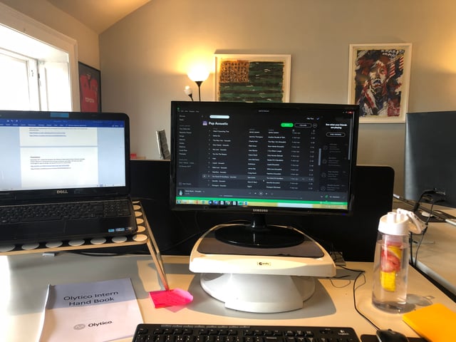 My desk at my internship