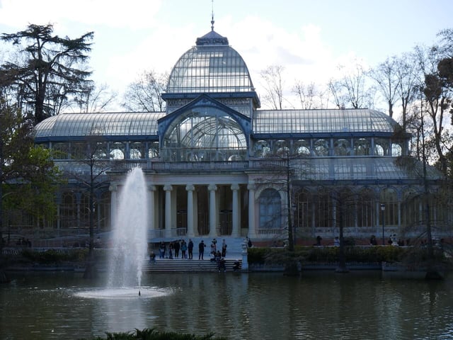 The Palacio de Cristal in Madrid, Spain