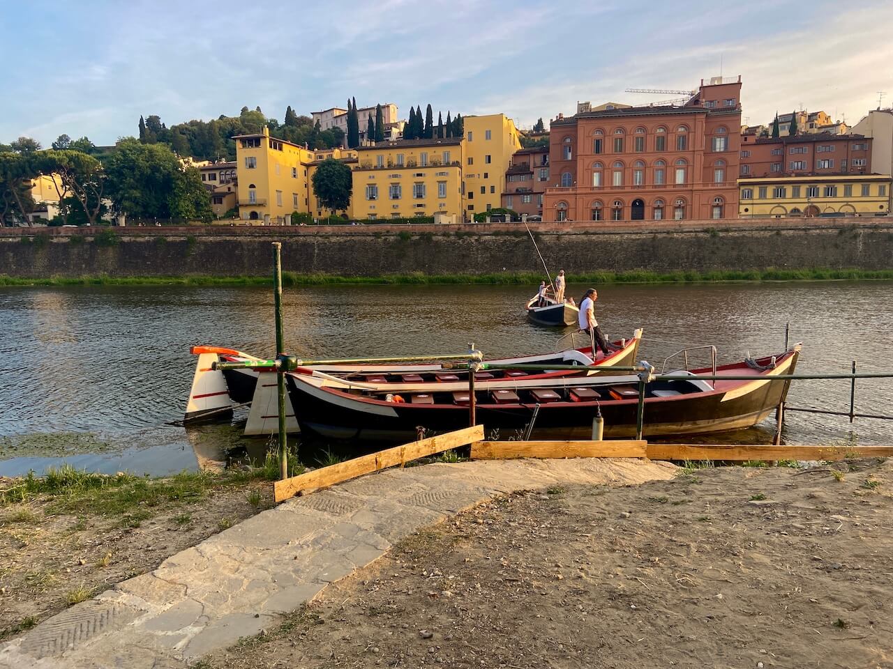 Boats on the Arno River