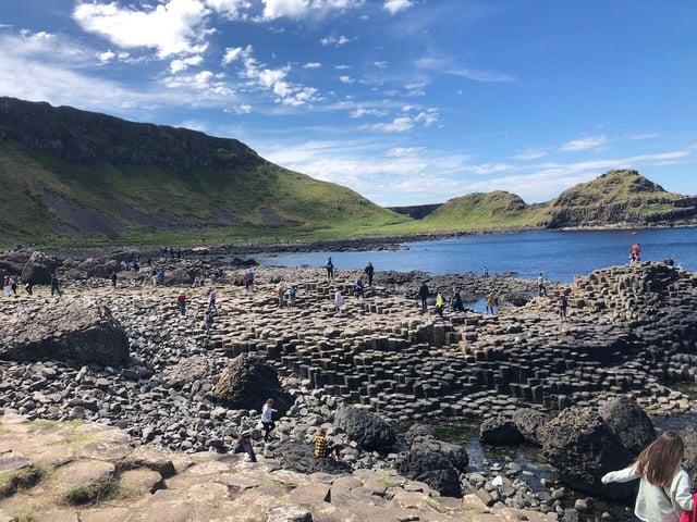 An outward view of Giant's Causeway