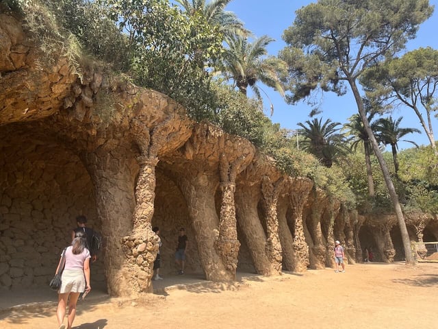Carob's Viaduct at Parc Guell in Barcelona