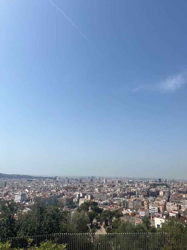 from the tallest point of Parc Guell in Barcelona