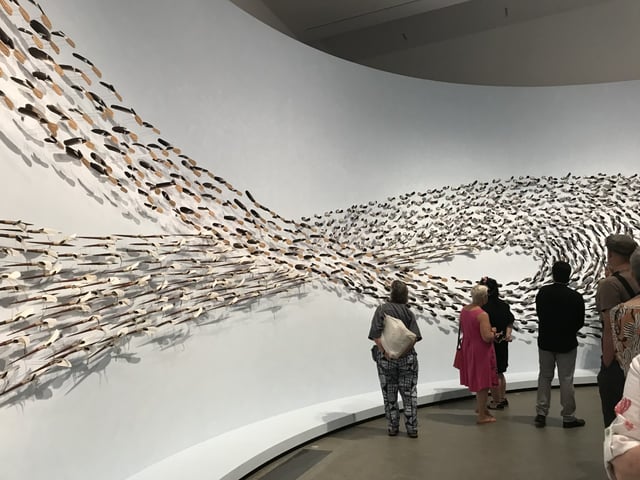 Feather Art at the Queensland Art Gallery in Brisbane