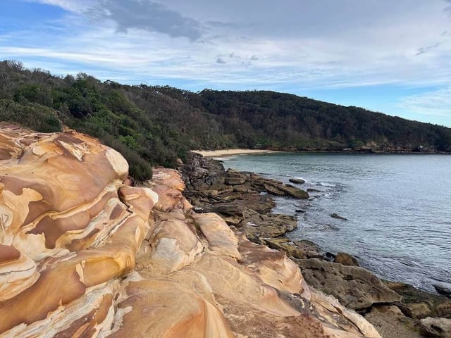 Sandstone Hill at Kamay Botany Bay in Australia