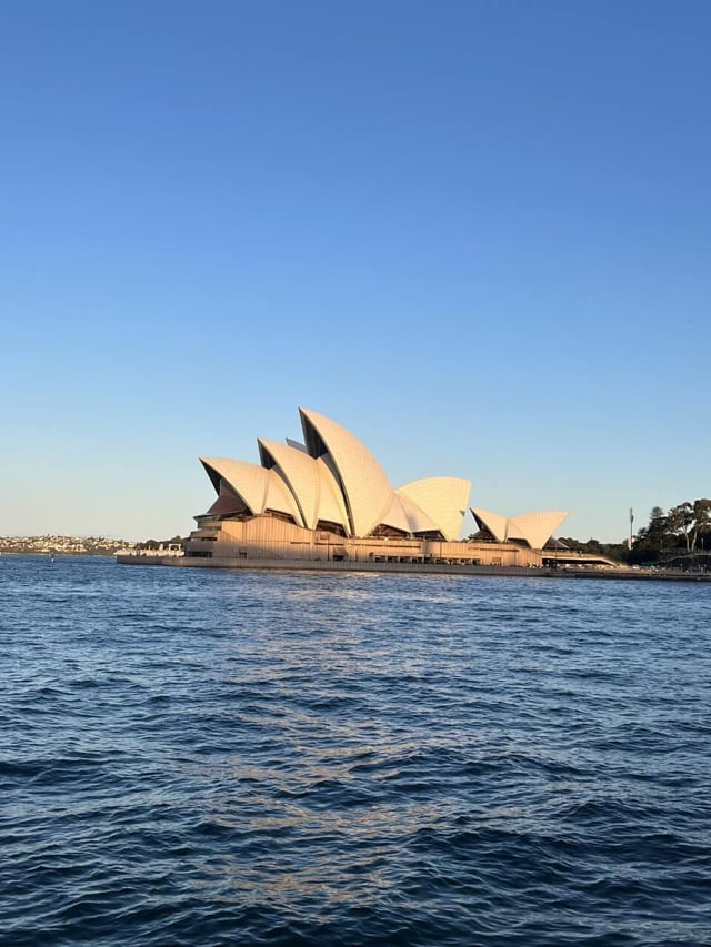 Sydney Opera House in the afternoon with the sea in view