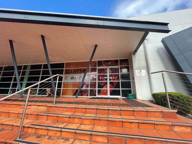 Stairs leading to the main entrance of the GWS GIANTS location 