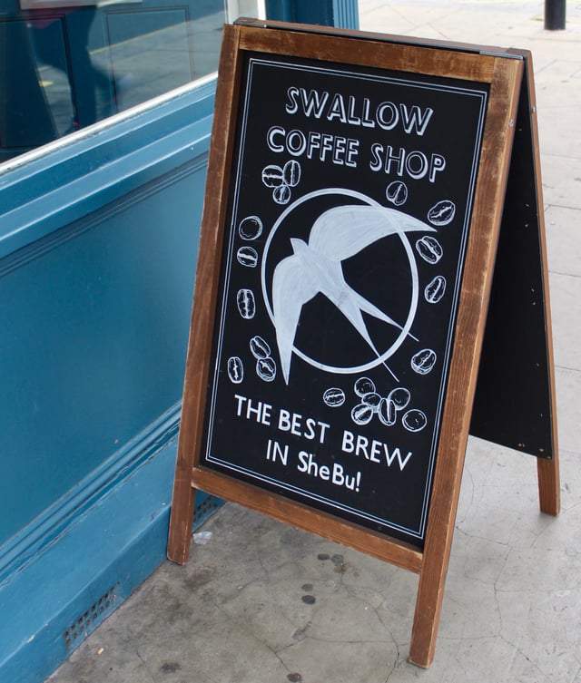 Swallow Coffee Shop Board