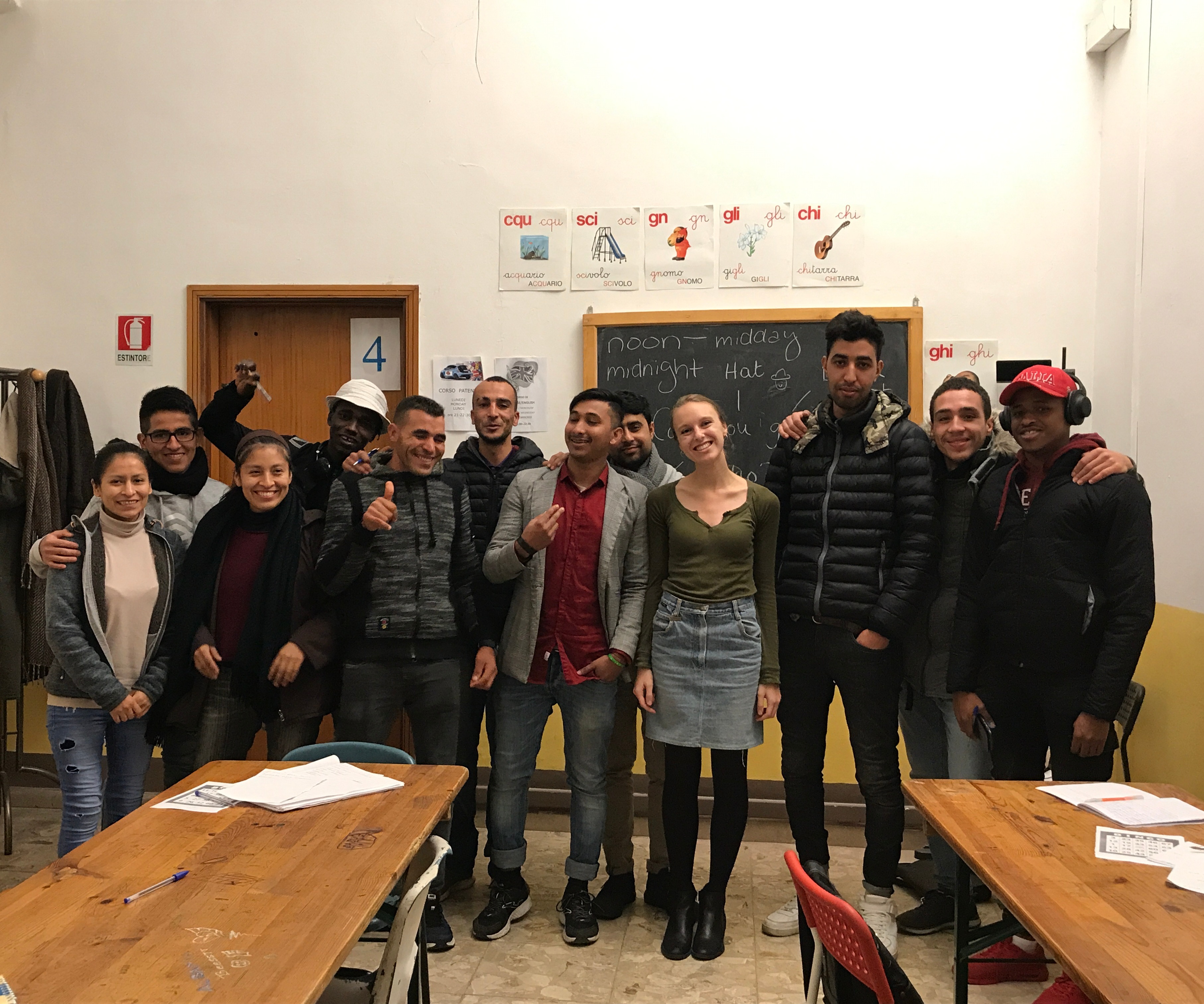 CAPAStudyAbroad_Florence_Fall 2018_Lauren Ehrmann_Group Photo with My Basic English Class at Anelli Mancanti
